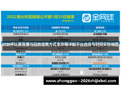 欧联杯比赛直播与回放观看方式全攻略详解平台选择与时间安排指南 欧联杯比赛直播与回放观看方式全攻略详解平台选择与时间安排指南