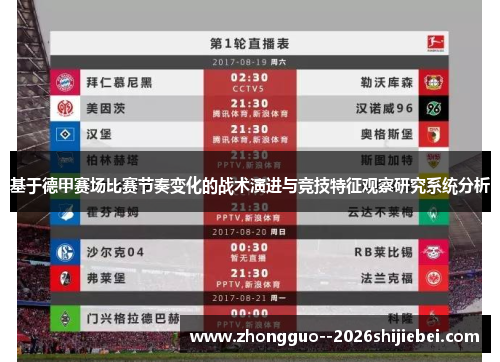 基于德甲赛场比赛节奏变化的战术演进与竞技特征观察研究系统分析 基于德甲赛场比赛节奏变化的战术演进与竞技特征观察研究系统分析